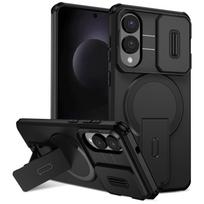 Wefor for Samsung Galaxy S25 Edge FE S24 S23 S22 Ultra Case with Camera Cover and Adjustable Kickstand, Compatible with Magnetic For Galaxy S25 Edge juoda