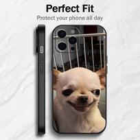 C-Chihuahua Funny Memes Phone Case For iPhone17,16,15,14,13,12 Plus,Max Soft Silicone Black Cover iPhone13