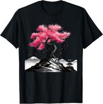 Japanese Sakura Garden Japan Mount Fuji Cherry Blossom Tree  unisex T-Shirt Mens Womens Tees Top 2XL