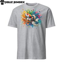 Vibrant Koi Carp Unisex T-Shirt Mens Womens Tees Top | Colorful Fish Design | Short Sleeve Tee 4XL