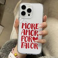 More Amor Por Favor Phone Cases For iPhone 17 16 15 14 13 12 11 Pro Max XR 8 7 Plus 13 12 Mini Soft Transparent Cover iPhone16e