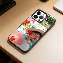 singer-Benito Bad B-Bunny  Phone Case For iPhone 17,16,15,14,13,12,11 Plus,Pro Max,XS,Colored Silver Plated Inside Cover iPhone17PRO