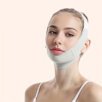 Portable Adjustable Face Lifting Belt Resuable Breathable Facial Lifting Strap V Shaped Cooling Chin Up Mask Skin Care žalia