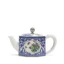 Jingdezhen Blue and White Porcelain Teapot Puer Tea Service Painted Ceramic Tea Maker Teapots to Boil Water pot Coffee Cups Bar
