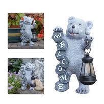 Solar Outdoor Courtyard Light Ornament Viewing Lamp Decoration Resin 10.5*20cm Cute Scene Layout Ornament Landscape Farm China Mainland