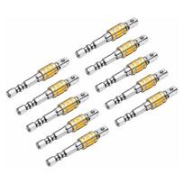 Premium-Impact Driver Socket Adapter Set(10Pcs) Silver-Yellow For Power Drill Compatibility
