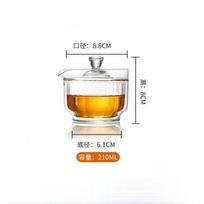 210ML Double Wall Glass Gaiwan Cup With Filt Cover Heat Insulation Chinese Tea Bowl Tureen Travel Teaware Kungfu Tea Sets 210 gryna