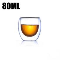 80/150/250/450/650ml Double-Wall Insulated Clear Glass Espresso Cups Perfect For Tea, Coffee, Latte, Cafe, Milk, Restaurant Use