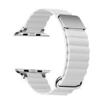 Leather Loop for Apple Watch ultra Band 49mm 44mm 40mm 41mm 45mm 42 mm 38mm Magnetic Strap for iwatch series 8 7 SE 6 5 4 3 2 1 38 40 41mm balta