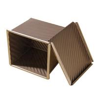 Premium-3X Mini Loaf Pan With Lid, 0.55Lb(250G) Dough Capacity Non-Stick Square Toast Box For Oven Baking