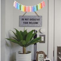 ABBY-2X 37Inch Pastel Rainbow Tassel Garland With Wood Bead Colorful Tapestry For Bedroom Wall Classroom Nursery Party Decor