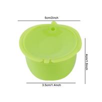 6pcs Food Grade Material Refillable Coffee Capsule With Brush Spoon Set Coffee Capsule Kit  Home Use