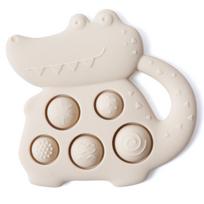 Silicone Baby Toys Dinosaur Fidget Toys Baby 0-12 Months Teething Toys Sensory Toys Silicone Hand Bell Silicone Teether Toys smėlis