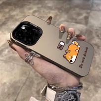 Rechargeable corgi pattern mobile phone case suitable for iPhone 17 16 15 14 13 12 11 Pro/ Max /Plus anti-fall and shockproof iPhone 17