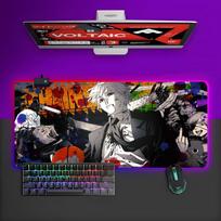 Chainsaws Man Black White Mouse Pad RGB Gaming Mouse Pad Desk Mat HD Gamer Large LED Light XXL MousePads RGB600x300x3mm