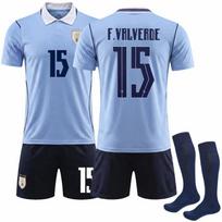 2026 m. FIFA Pasaulio taurė Urugvajus Namų #15 F.VALVERDE Sportinio treniruočių marškinėlių rinkinys su kojinėmis Paaugliams Vaikams Suaugusiems Futbolo aprangos rinkiniai 16