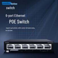 Uniview 6-Port 100Mbps PoE Network Switch CN plug (adapter included)