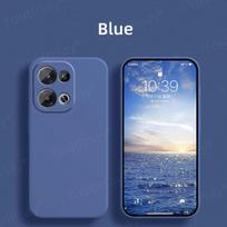For OPPO Reno 13 Case For OPPO Reno13 Pro Cover Funda Coque Original Liquid Silicone Soft TPU Phone Bumper For Reno 13 For Reno 13 mėlyna