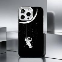 A-Astronaut in Space   Phone Case For iPhone 17,16,15,14,13,12,11 Plus,Pro Max,XS,Colored silver phone case iPhone17air