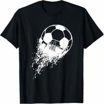 Soccer Player Sports Vintage Men Boys Soccer Ball T-Shirt S įvairiaspalvis