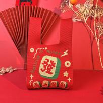2026 Horse Year Cartoon Mascot Pony Knitted Gift Bag Handheld Candy Bag Mini Knot Wrist Bag Cute Tote Bag Reusable Shopping Bags as the picture