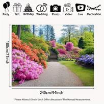 2D Spring Garden Backdrop Natural Flower Photography Background 47.2x31.5inch/120*80cm