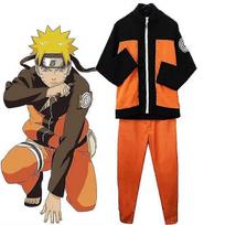 Naruto Uzumaki Vaikams Berniukams Helovino Persirengimo Anime Cosplay Kostiumas Striukės Kelnės Pilnas Rinkinys 2XL