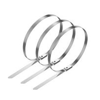 100pc Stainless Steel Cable Ties Self-Locking Metal Wire Ties Heat Resistant Rustproof Durable Bundling Straps for Industrial Use One Size