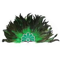 Stage Performance Feather Headpiece Colorful Hair Band New Stage Headpiece  Carnival Events žalia