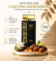 Arkle Long Lasting Perfume for Men | Amber Woody Eau De Parfum 100ml | Crisp Woody, Cinnamon & Nutmeg Notes | 100 ml