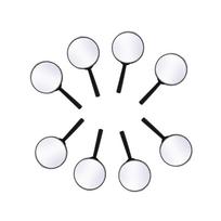 ABBY-Kids Magnifying Glass 8 Pcs, Plastic Handheld Mini Portable Magnifying Glass Small Children Magnifier For Explorer juoda