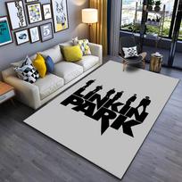 Modern Carpet with Linkin Park Logo and Silhouette Design  Suitable for use as an anti-slip for living room bedroom sofas 40x60cm( 15x23in )