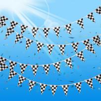 10 meter checkered flag banner race banner birthday party banner banner - DD01