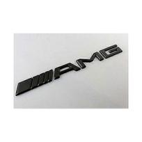 Matt black amg boot trunk emblem badge stick on for all mercedes amgs