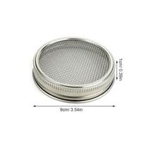 2Pcs Food Grade Sprouting Lids Stainless Steel Wide Mouth Mason Jar Covers for Organic Broccoli Bean Lentil Use
