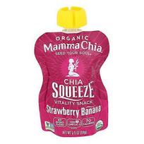 Mamma Chia Squeeze Strawberry Banana ,3.5 Oz(Case Of 16)