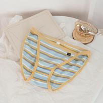Fresh and Sexy Girls Panties Striped Contrast Color Low-waisted Triangle Women’s Panties M