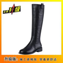 Spring and Autumn Soft Leather Martin Boots Small Long Boots But Knee Boots Children's Martin Boots Knight Boots Tall Boots 35
