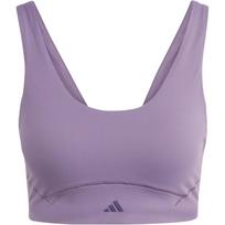 Adidas Solid Logo Strength Shape Yoga Pilates Sports Bra Women Sports Bra Dark-Gray Violet IJ5799 AXSB