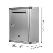 Suggestion Box Letter Box Newspaper Mail Letter Post Household Stainless Steel Mailbox Outdoor Security Locking Mailbox