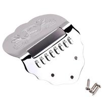8 String Mandolin Tailpiece & Screws Mandolin Tailpiece Parts Metal Mandolin Tailpiece Replacement Part for Mandolin Instrument sidabras
