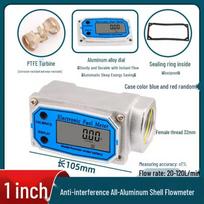 RSRDDY 1-Inch Aluminum Turbine Flowmeter for Diesel Gasoline