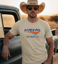 Landman M-Tex Oil logo Fort Worth Tx Tee | Oil Company Vintage Style 4XL