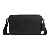Rankinė ant peties Coach Jack 22 Klasikinis monogramos raštas Dirbtinės odos Pečių/Crossbody krepšys Mažos vyriškos rankinės Juoda CDZ95-SVYZK Basic Set (Bag+Dust Bag)