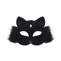 Plush Fox Cat Mask Realistic Furry Fox Mask Cosplay Party Mask Fluffy For Costume Parties Halloween Carnivals rožinė