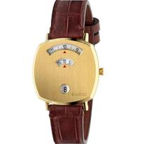 Gucci YA157405 GRIP auksinis unisex laikrodis 35 mm ruda