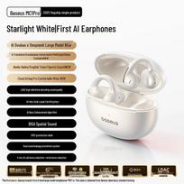 Baseus MC1 Pro AI Translation Open-Ear Clip-On Bluetooth Headset