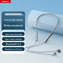 Newsmy SL80 Upgraded Neckband Bluetooth Headphones pilka