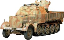 Tamiya Military Miniature Series 144 German Armored Tank with Gun Type Flak Saurier Plastic Model Kit 35144 1/35 No. 8-ton Half-Heavy 3.7cm