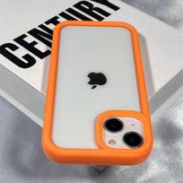 Candy Color Clear Case for IPhone 11 12 13 14 15 16 17 Pro Max Shockproof Anti-Yellow Protective Bumper Cover Luxury Transparent iPhone 11 oranžinė